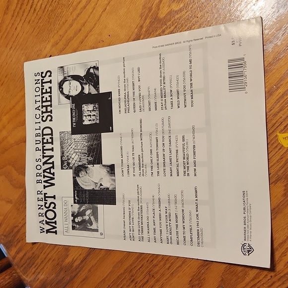 1995 Friends I'll Be There For You Sheet Music by Warner Bros. - Picture 5 of 9